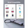Stație de andocare 5-în-1 UGREEN CM418, PD 100 W, USB-C către 1xUSB-C (PD)/2xUSB-A/1xHDMI/RJ45, 4K la 30 fps, gri