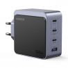 Încărcător UGREEN GaN X565, PD 3.0 100 W, 3xUSB-C/1xUSB-A, tehnologie GaN, ,  Gri