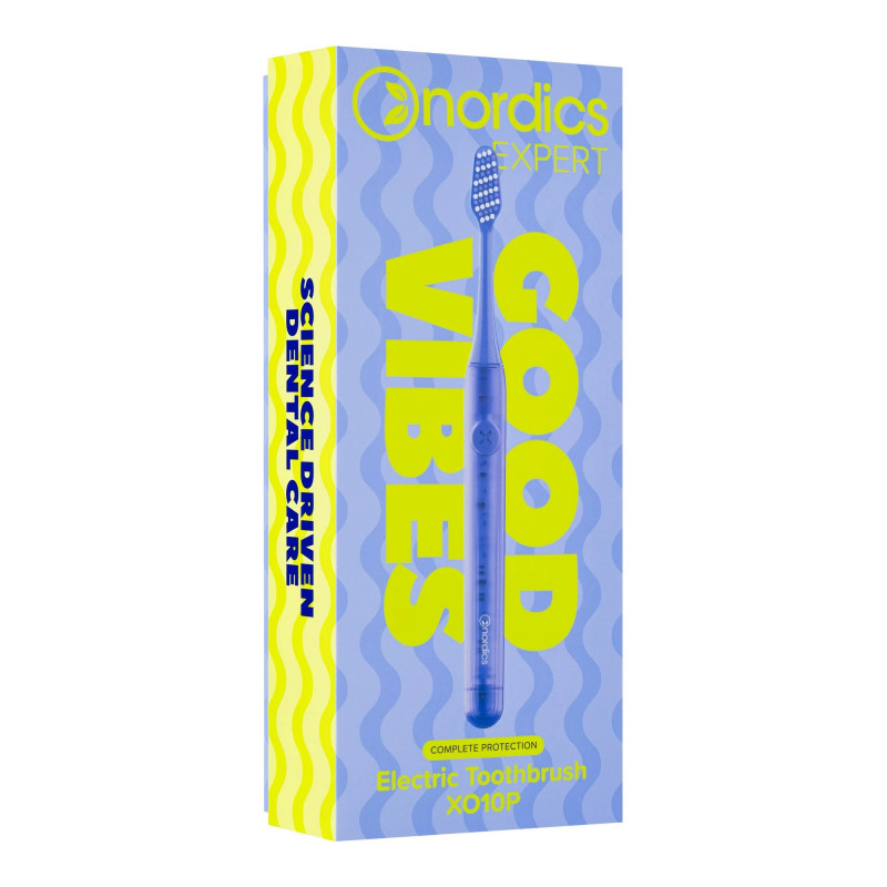 Perie de dinți electrică Nordics XO10P SOFT, 3 moduri, IPX7, cronometru cu intervale de 30 de secunde, autonomie de 120 de zile, USB-C, violet