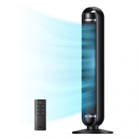 Ventilator turn Dreo Nomad TF414, 35 W, 92 cm, 1961 m³/h, 8 viteze, 4 moduri, oscilație, negru