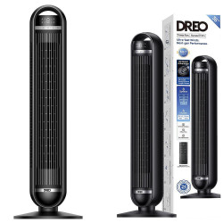 Ventilator turn Dreo Nomad TF414, 35 W, 92 cm, 1961 m³/h, 8 viteze, 4 moduri, oscilație, negru