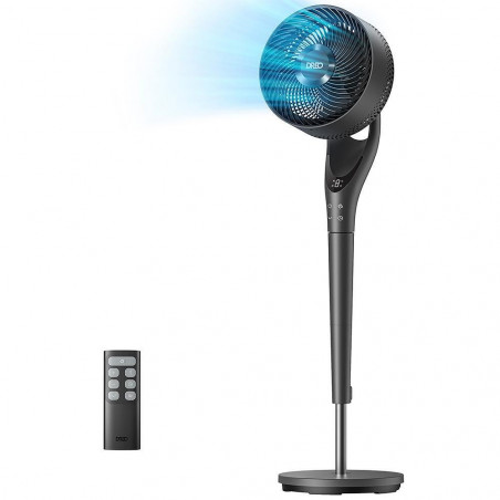 Ventilator Dreo TurboPoly™ Fan 154, 36 W, 3 moduri, 9 viteze, oscilație orizontală de până la 120°, HyperSilent, negru