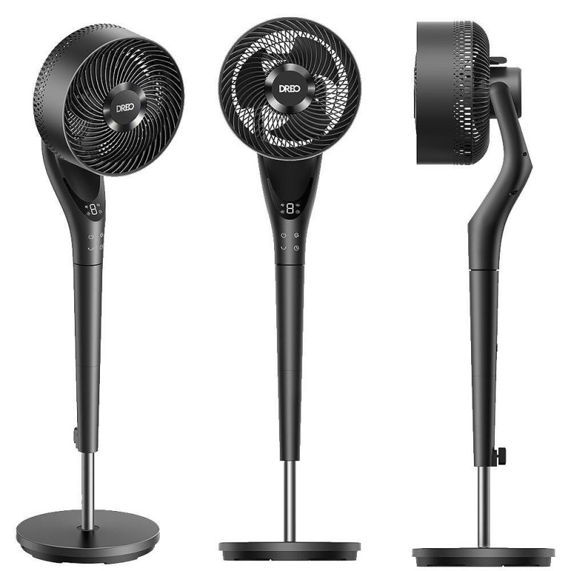 Ventilator Dreo TurboPoly™ Fan 154, 36 W, 3 moduri, 9 viteze, oscilație orizontală de până la 120°, HyperSilent, negru