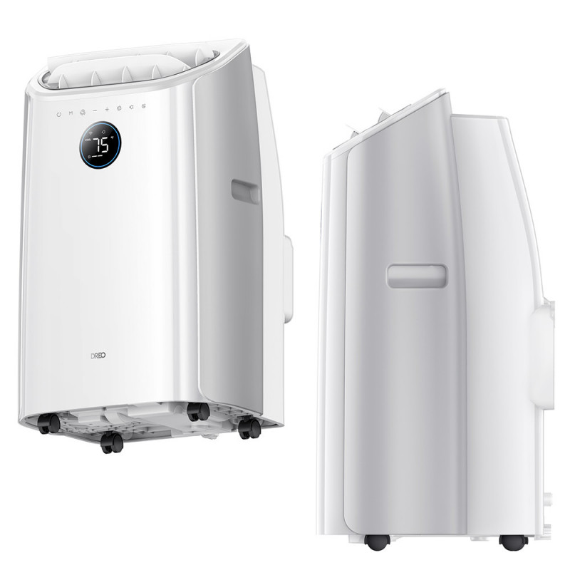 Aparat de aer condiționat portabil Dreo 515S, 1500 W, 20-30 m², 12000 BTU, Răcire, Ventilator, Uscare, Comenzi vocale, LED, Alb