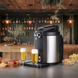 Dozator de bere cu racire CASO BeerMaster, 5 l, Negru/Argintiu