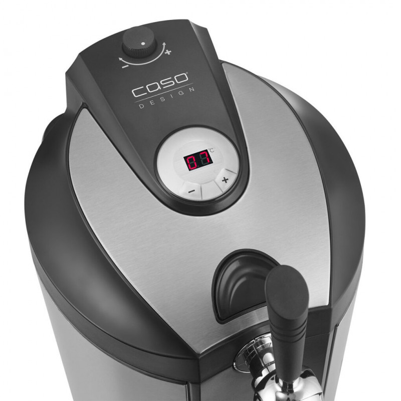 Dozator de bere cu racire CASO BeerMaster, 5 l, Negru/Argintiu