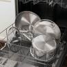 Set de oale și tigaie Ninja EverClad C95000DE, 5 piese, oțel inoxidabil, potrivite și pentru cuptor până la 315 °C, compatibile cu plitele cu inducție, fără PFAS, inox
