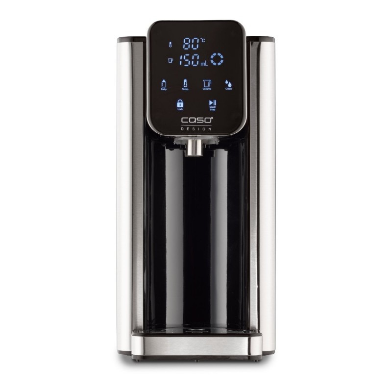 Dozator de apa fierbinte Caso HW 660 1879, 2600 W, 2,7 l, 7 setari de temperatura, 40-100°C, Comanda tactila, Filtru, Negru/Inoxidabil