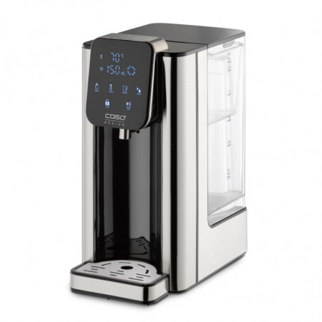 Dozator de apa fierbinte Caso HW 660 1879, 2600 W, 2,7 l, 7 setari de temperatura, 40-100°C, Comanda tactila, Filtru, Negru/Inoxidabil