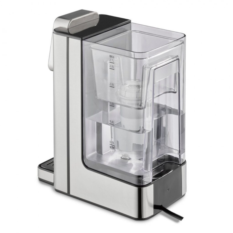 Dozator de apa fierbinte Caso HW 660 1879, 2600 W, 2,7 l, 7 setari de temperatura, 40-100°C, Comanda tactila, Filtru, Negru/Inoxidabil