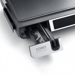 Grătar electric 3 în 1 Caso Germany SteakMaster Pro, 2000 W, 34 x 24 cm, 80-240 °C, acoperire ceramică, cronometru, comandă tactilă, inox/negru