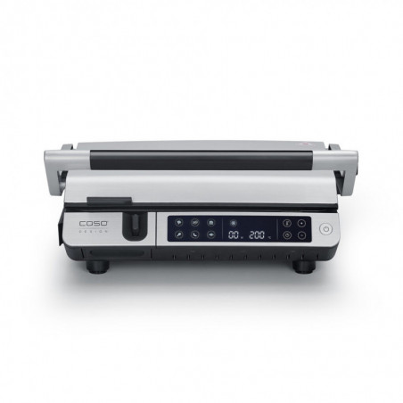Grătar electric 3 în 1 Caso Germany SteakMaster Pro, 2000 W, 34 x 24 cm, 80-240 °C, acoperire ceramică, cronometru, comandă tactilă, inox/negru