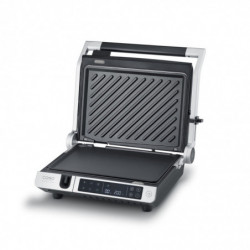 Grătar electric 3 în 1 Caso Germany SteakMaster Pro, 2000 W, 34 x 24 cm, 80-240 °C, acoperire ceramică, cronometru, comandă tactilă, inox/negru