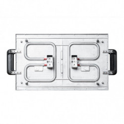 Grătar electric cu plăci mobile Gastroback Advanced Pro 42523, 2300 W, 50 x 30 cm, 90-240 °C, suprafață netedă/striată, antiaderentă, tavă pentru grăsime, negru/inoxidabil