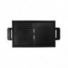 Grătar electric cu plăci mobile Gastroback Advanced Pro 42523, 2300 W, 50 x 30 cm, 90-240 °C, suprafață netedă/striată, antiaderentă, tavă pentru grăsime, negru/inoxidabil