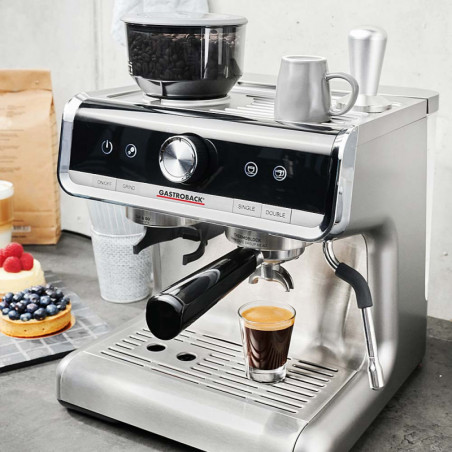 Mașină de espresso Gastroback Espresso Barista Pro 42616, 1550 W, 15 bari, 2,8 l, ULKA, PID, 30 de niveluri de măcinare, oțel inoxidabil