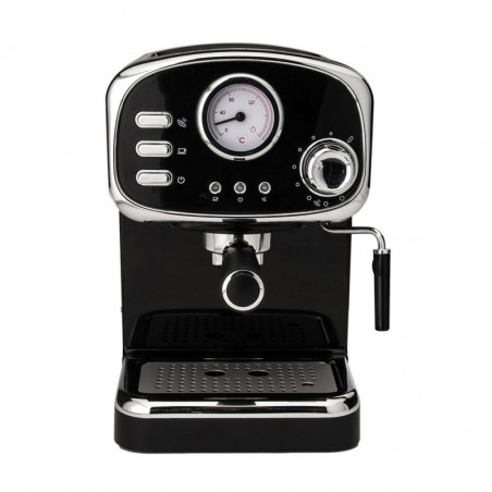 Mașină de espresso de design Gastroback Basic 42615, 1100 W, 15 bari, 1,25 l, încălzitor de cești, piese detașabile, port-filtru, negru