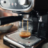 Mașină de espresso de design Gastroback Basic 42615, 1100 W, 15 bari, 1,25 l, încălzitor de cești, piese detașabile, port-filtru, negru
