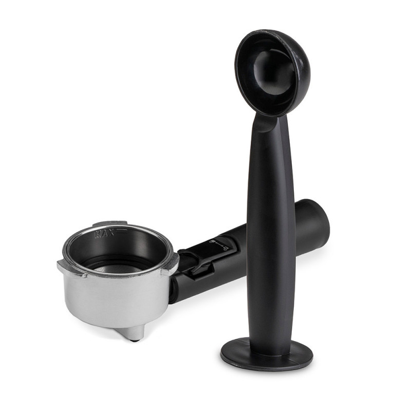 Mașină de espresso de design Gastroback Basic 42615, 1100 W, 15 bari, 1,25 l, încălzitor de cești, piese detașabile, port-filtru, negru