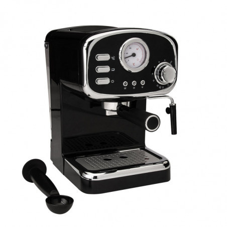 Mașină de espresso de design Gastroback Basic 42615, 1100 W, 15 bari, 1,25 l, încălzitor de cești, piese detașabile, port-filtru, negru