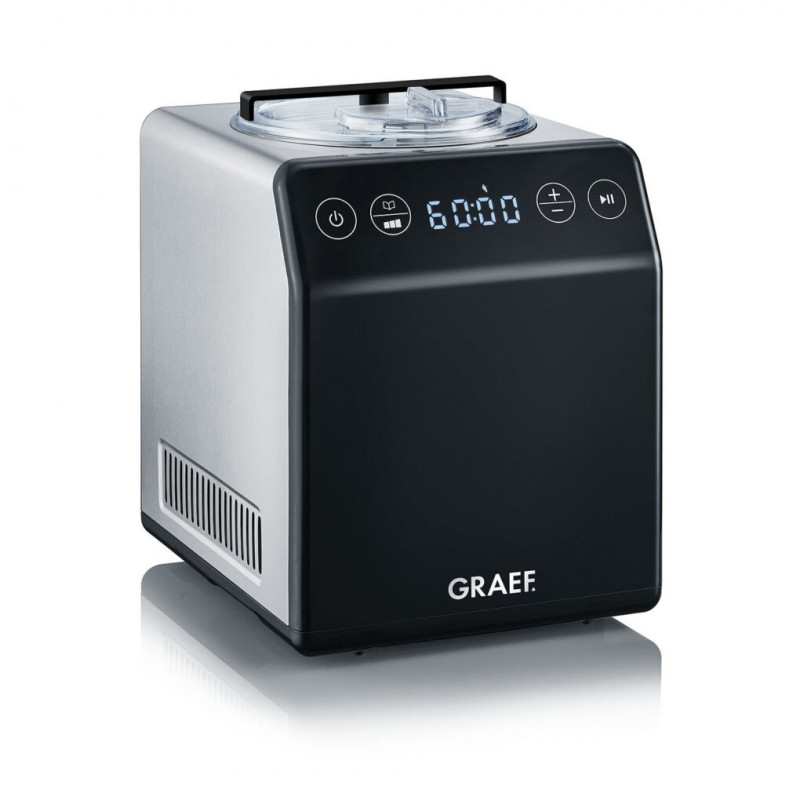 Mașină de înghețată 2 în 1 Graef IM706, 180 W, 2 l, 4 programe, de la -18 °C la -35 °C, ecran tactil, negru