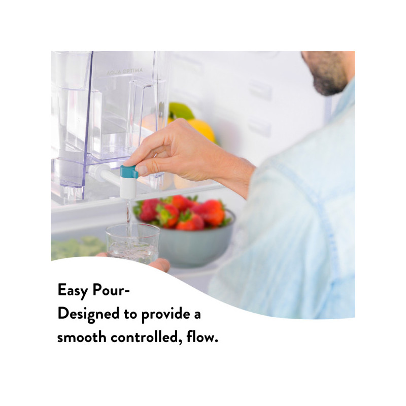 Dispenser de apă filtrată Aqua Optima Perfect Pour WD1003, 8,2 l, filtrare în 5 etape, fără BPA, Evolve+, alb/transparent