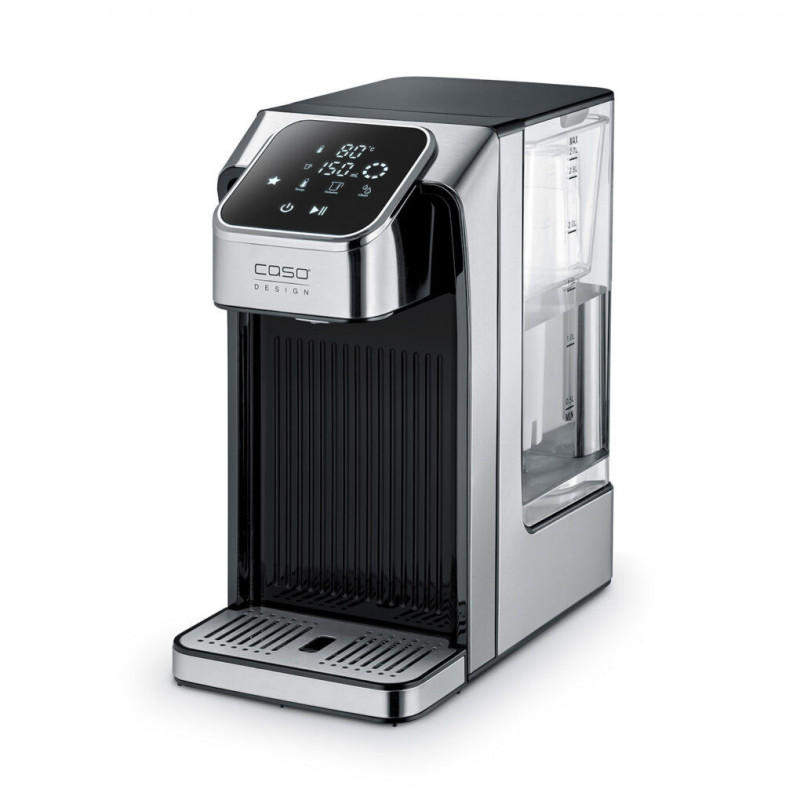 Dozator de apa fierbinte Caso HW 770 Advanced, 2600 W, 2,7 l, 13 setari de temperatura, 40-100°C, Memorie, Comanda tactila, Filtru, Negru/Inoxidabil