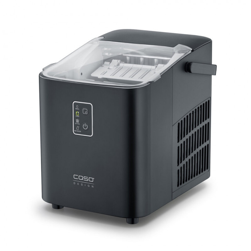 Mașină de gheață Caso IceChef Compact 3401, 120 W, 1 l, 12 kg/24 ore, 2 dimensiuni, Autocurățare, Cu compresor, Negru mat