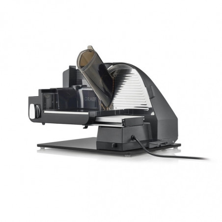 Mașină de tăiat cârnați Graef Master M95, 170 W, 0-20 mm, lamă de 170 mm, oțel inoxidabil, accesoriu combinat, negru