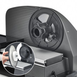 Mașină de tăiat cârnați Graef Master M95, 170 W, 0-20 mm, lamă de 170 mm, oțel inoxidabil, accesoriu combinat, negru