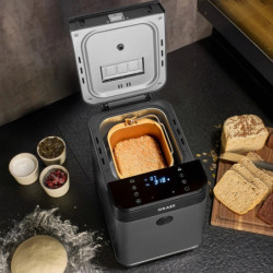 Mașină de pâine Graef BA806, 520 W, 500–750 g, 36 de programe, strat antiaderent, 3 niveluri de rumenire, temporizator cu pornire întârziată, negru