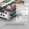 Grătar pentru raclette CASO Design Raclette AirClean, 1500 W, plăci ceramice, sistem pentru reducerea mirosurilor și a fumului, filtru, oțel inoxidabil