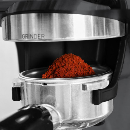 Mașină de espresso Gastroback Advanced Urban Duo 42627, 3000 W, 15 bari, 30 de niveluri de măcinare, Dual Thermoblock, Pre-brew, manometru, negru