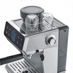 Mașină de espresso Caso EspressoGourmet&Grind, 1500 W, 20 bari, 1,8 l, Ulka, preinfuzie, Cold Brew, comandă tactilă, râșniță, portafiltru, oțel inoxidabil