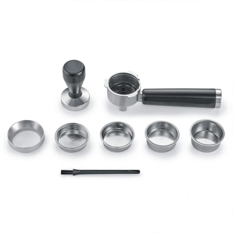Mașină de espresso Caso EspressoGourmet&Grind, 1500 W, 20 bari, 1,8 l, Ulka, preinfuzie, Cold Brew, comandă tactilă, râșniță, portafiltru, oțel inoxidabil