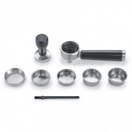 Mașină de espresso Caso EspressoGourmet&Grind, 1500 W, 20 bari, 1,8 l, Ulka, preinfuzie, Cold Brew, comandă tactilă, râșniță, portafiltru, oțel inoxidabil