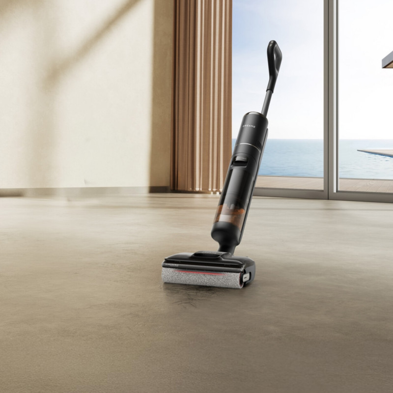 Aspirator vertical și mop Dreame H12 Pro FlexReach HHR44A, 400 W, 18 000 Pa, 50 min, 4 moduri, Spălare la 90 °C, Autocurățare și autosuscare, Ecran LED, Negru
