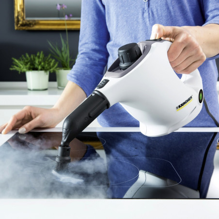 Aparat de curățat cu abur Karcher SC 1 EasyFix, 1200 W, 0,2 l, 3 bari, 20 m², Încălzire în 3 minute, Protecție împotriva accesului copiilor, Alb/Negru