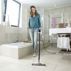 Aparat de curățat cu abur Karcher SC 1 EasyFix, 1200 W, 0,2 l, 3 bari, 20 m², Încălzire în 3 minute, Protecție împotriva accesului copiilor, Alb/Negru