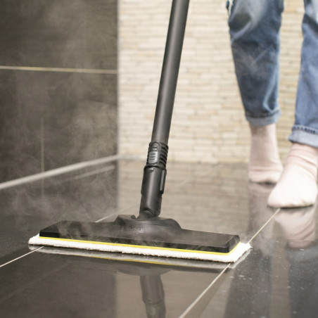Aparat de curățat cu abur Karcher SC 2 EasyFix, 1500 W, 1 l, 3,2 bari, 75 m², timp de încălzire de până la 6,5 minute, protecție împotriva accesului copiilor, alb/negru