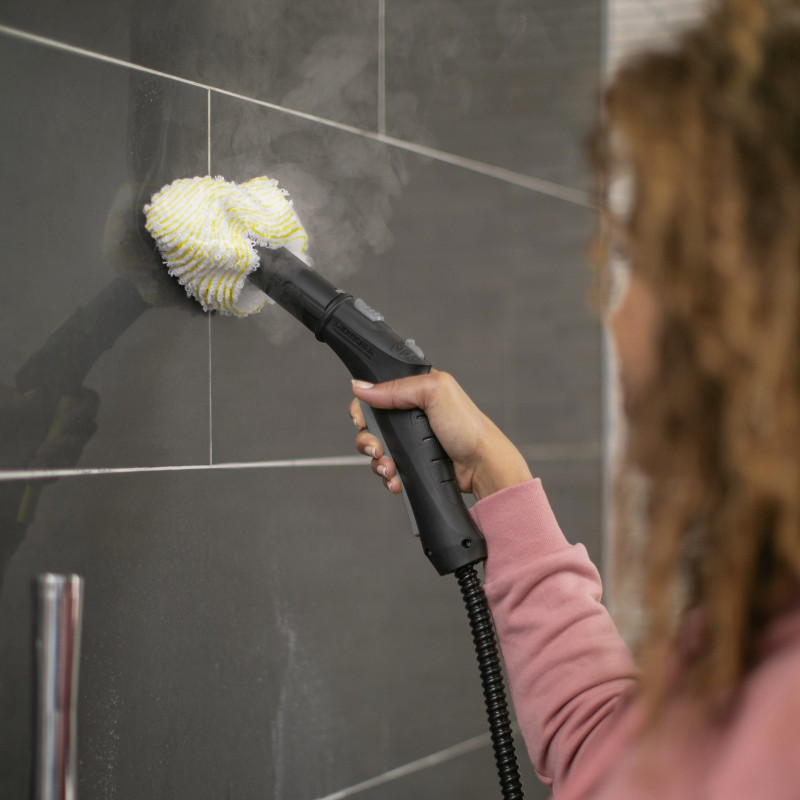 Aparat de curățat cu abur Karcher SC 3 EasyFix, 1900 W, 1 l, 3,5 bari, 75 m², Încălzire în 30 de secunde, Protecție împotriva accesului copiilor, Alb/Negru