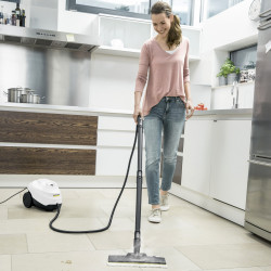 Aparat de curățat cu abur Karcher SC 3 EasyFix, 1900 W, 1 l, 3,5 bari, 75 m², Încălzire în 30 de secunde, Protecție împotriva accesului copiilor, Alb/Negru