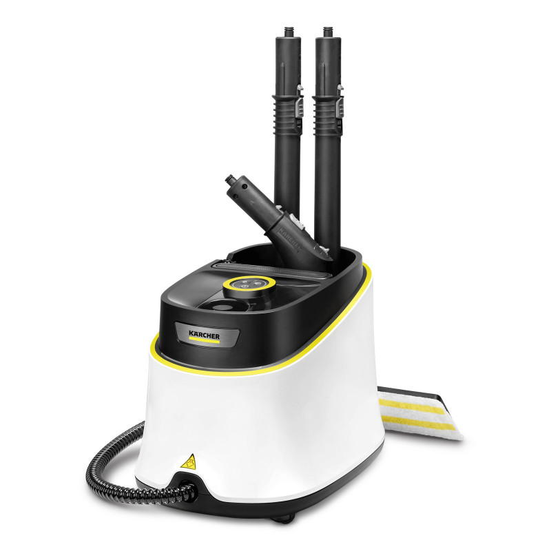 Aparat de curățat cu abur Karcher SC 3 Deluxe, 1900 W, 1 l, 3,5 bari, 75 m², Încălzire în 30 de secunde, indicator LED, Alb/Negru