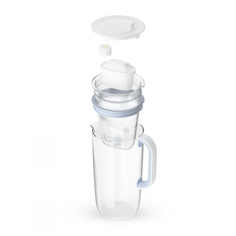 Cana filtrare apa Brita Maxtra PRO, 2,5 l, Indicator LED, Sticla borosilicata, Albastru deschis
