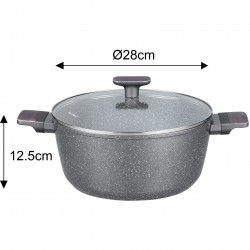 Se oale si tigai Klausberg KB 7832, 12 piese, Acoperire marmura, Inductie, Gri