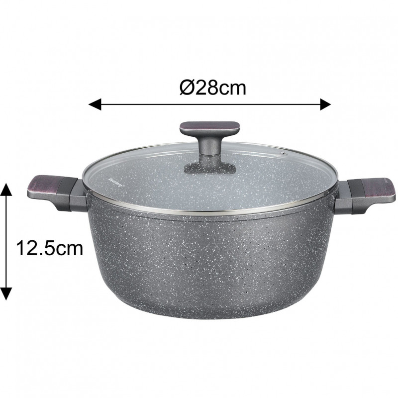 Se oale si tigai Klausberg KB 7832, 12 piese, Acoperire marmura, Inductie, Gri