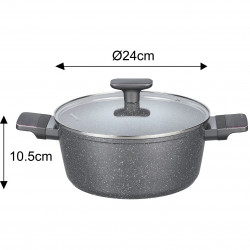 Se oale si tigai Klausberg KB 7832, 12 piese, Acoperire marmura, Inductie, Gri