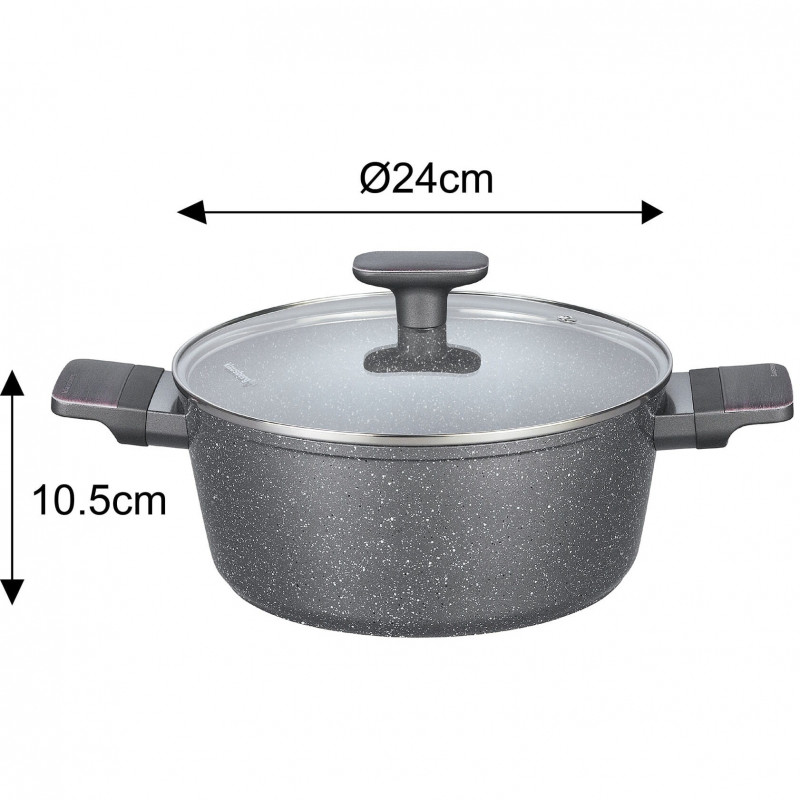 Se oale si tigai Klausberg KB 7832, 12 piese, Acoperire marmura, Inductie, Gri