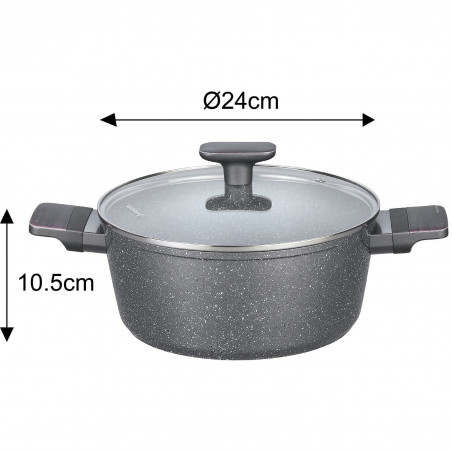 Se oale si tigai Klausberg KB 7832, 12 piese, Acoperire marmura, Inductie, Gri