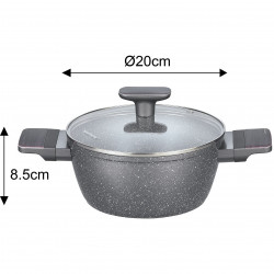 Se oale si tigai Klausberg KB 7832, 12 piese, Acoperire marmura, Inductie, Gri